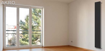 Grzejnik pionowy INVENA V20 1600x480 czarny